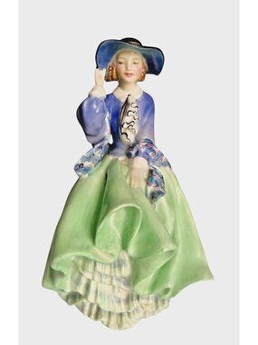 Royal Doulton England Figurine HN1833 TOP OF THE HILL Girl In Wind Bone China